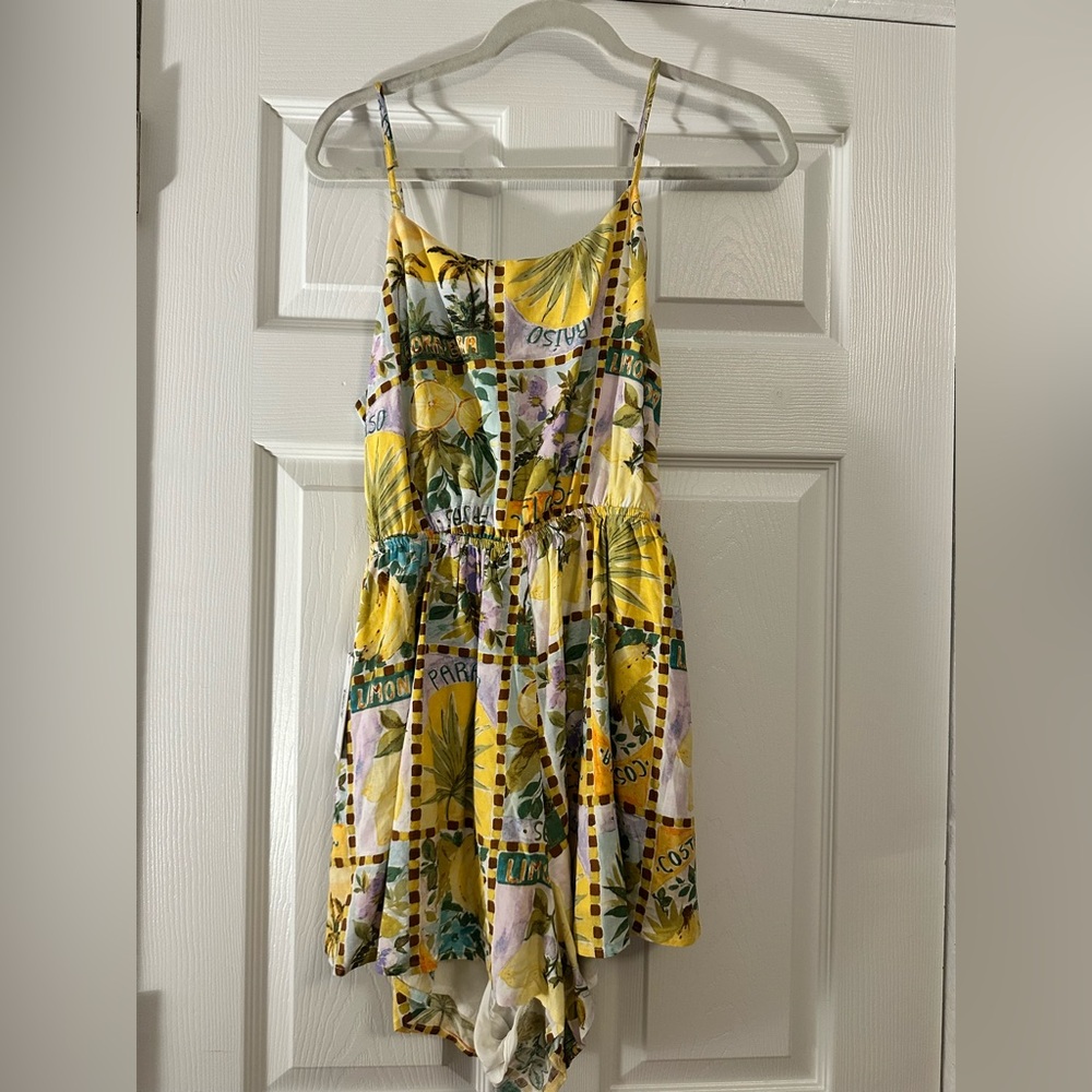 Petal & Pup Yellow and Green Tropical Romper